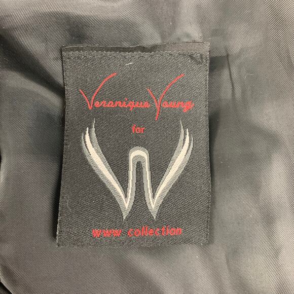 VERONIQUE YOUNG Size 8 Black Polyester Blend Ruffled Evening Long Skirt - Picture 5 of 5